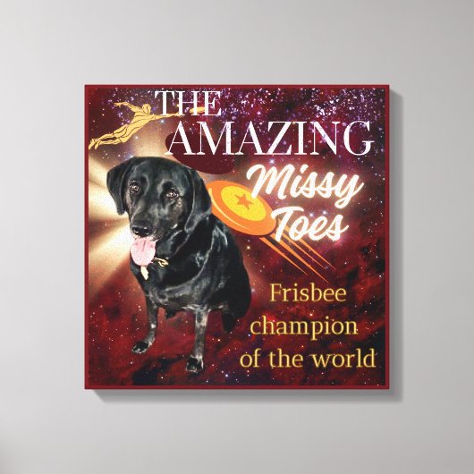 De verbazingwekkende Missy Toes Canvas Print (Voorkant)