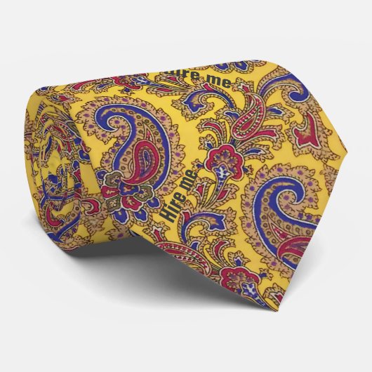 De verborgen Stropdas van het Bericht "Hire me"of  (Opgerold)