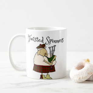 De verdraaide Spinner kilted schapenmok Koffiemok