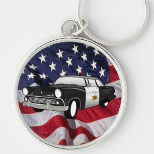 De Verenigde Staten van Amerika 59 vintage politie Sleutelhanger