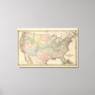 De Verenigde Staten van Amerika Canvas Afdruk