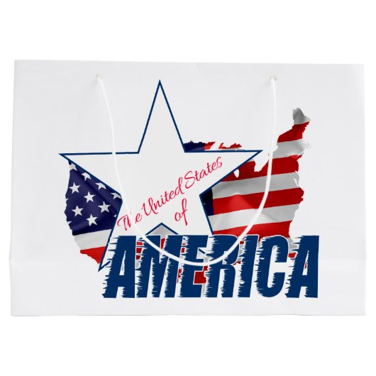 De Verenigde Staten van Amerika op 4 juli Large Cadeautasje (Achterkant)
