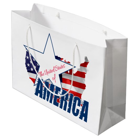 De Verenigde Staten van Amerika op 4 juli Large Cadeautasje (Achterkant Gekanteld)