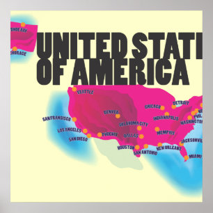 De Verenigde Staten van Amerika Poster