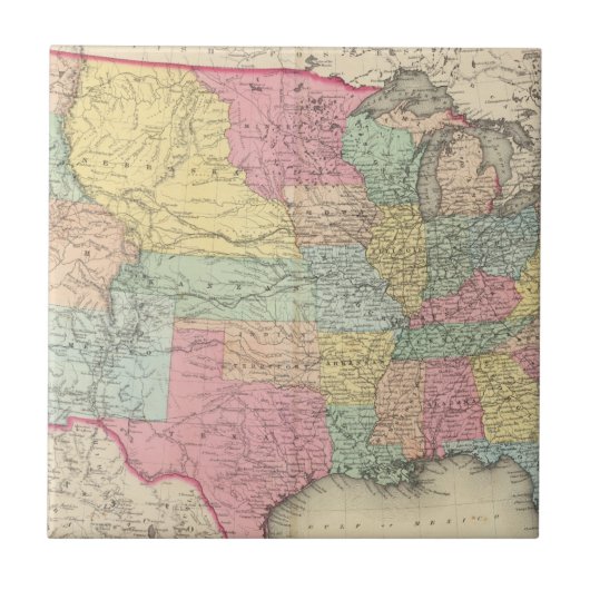 De Verenigde Staten van Amerika Tegeltje (Voorkant)