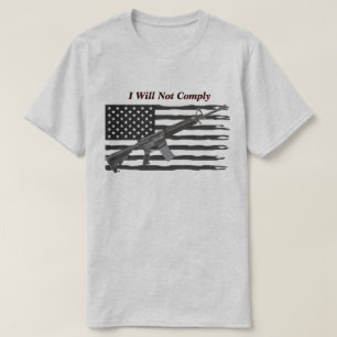De Verenigde Staten vlag I zal niet aan licht vold T-shirt