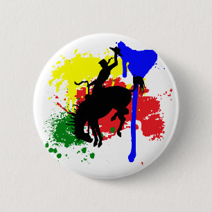De Verf van de rodeo Ronde Button 5,7 Cm