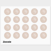De verfijnde katholieke bruiloft ronde sticker (Vel)