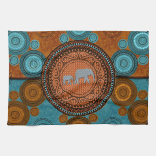 De verfraaide Handdoek van de Keuken van Olifanten