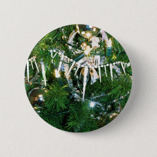 De verfraaide Takken van de Boom van de Vakantie Ronde Button 5,7 Cm