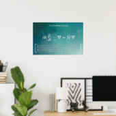 De vergelijking Schrödinger - Wiskunde Poster (Thuiskantoor)