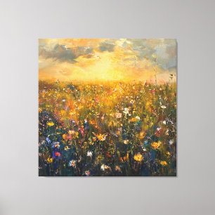 De Vergulde Fluisteringen van een Oneindige Weide Canvas Afdruk