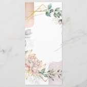 De Vergulde Frame Bloemrijke Bruiloft Menu (Achterkant)