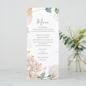 De Vergulde Frame Bloemrijke Bruiloft Menu (Staand voorkant)