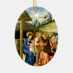 De verheerlijking van de Magi door Giovanni di Pao Keramisch Ornament