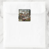 De verheerlijking van de Magi Vierkante Sticker (Tas)