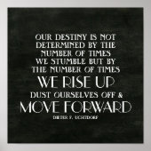 De verhoging omhoog en beweegt vooruit Inspirerend Poster (Voorkant)