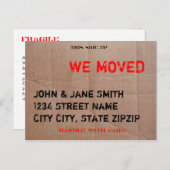 De verhuisdoos aankondigingskaart (Voorkant / Achterkant)