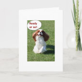 DE VERJAARDAG BOVEN DE HEUVEL IS OM DE HOEK KAART (Voorkant)