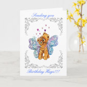 De verjaardag draagt Omhelzingen Kaart (Gele Bloem)