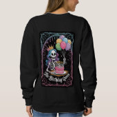De verjaardag Queen Skeleton Gothic Party Design Trui (Achterkant)