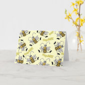 De Verjaardag van de Collage van de Bij van HapBEE Kaart (Gele Bloem)