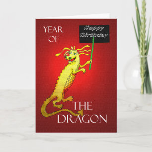 De verjaardag van de draak, het Chinese jaar van d Feestdagen Kaart