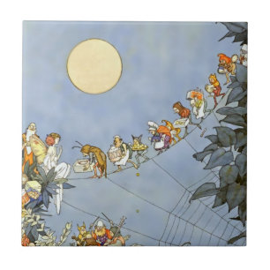 “De verjaardag van de feeën” van Heath Robinson Tegeltje