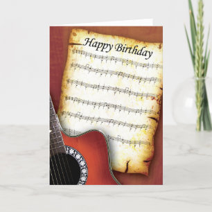 De Verjaardag van de Gitaar van Accoustic Kaart