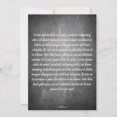 De verjaardag van de groeten op het bord (Achterkant)