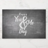 De verjaardag van de groeten op het bord sparkling wijnetiket (Enkel label)