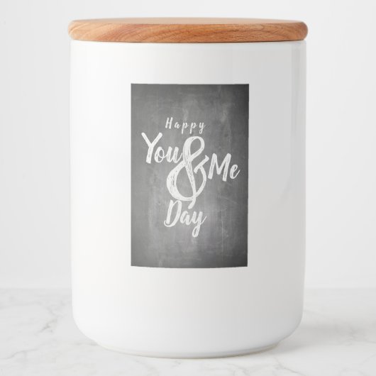 De verjaardag van de groeten op het bord voedselcontainer etiket (Voorkant)