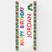 De Verjaardag van de Hongerige Rups Spandoek (Verticaal)