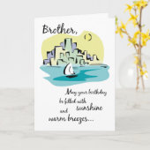 De Verjaardag van de Stad van de Zeilboot van de Kaart (Gele Bloem)