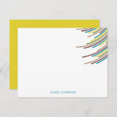 De Verjaardag van de Strepen eenentwintigste van Bedankkaart (Voorkant / Achterkant)