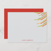 De Verjaardag van de Strepen eenentwintigste van Bedankkaart (Voorkant / Achterkant)