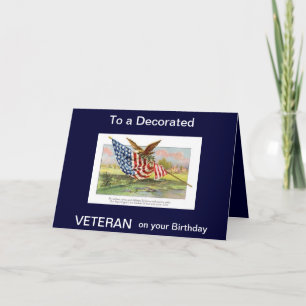 DE VERJAARDAG VAN DE VETERAAN KAART