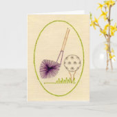 De Verjaardag van een Golfspeler Kaart (Gele Bloem)