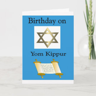 De Verjaardag van Kippur van Yom Kaart