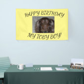 De verjaardag van mijn hond spandoek (Beurs)