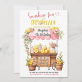 De verjaardag van Pink Lemonade Stand Kind Kaart (Voorkant)