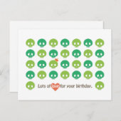 DE VERJAARDAG VAN SKULL BRIEFKAART (Voorkant / Achterkant)