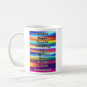 De verjaardagscitaten van september 9. koffiemok