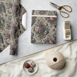 De Verjaardagsfeest – Gotische Victoriaanse Bloeme Cadeaupapier