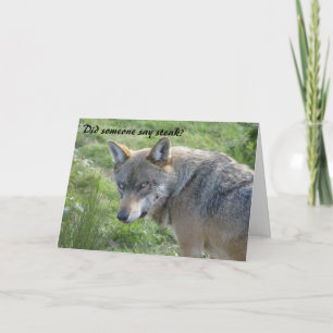De verjaardagskaart van de wolf kaart