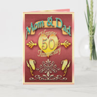 De verjaardagskaart van ouders vijftigste (Mamma