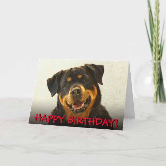 De verjaardagskaart van Rottweiler Kaart (Voorkant)