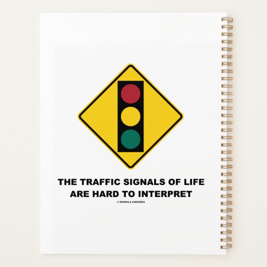 De verkeerssignalen van het leven zijn moeilijk te planner (Achterkant)