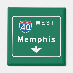 De Verkeersteken van Memphis, TN Magneet