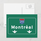 De Verkeersteken van Montreal, Canada Briefkaart (Voorkant / Achterkant)